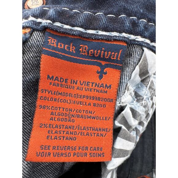 Rock Revival Evella boot cut blue jeans size 27 - Picture 11 of 13